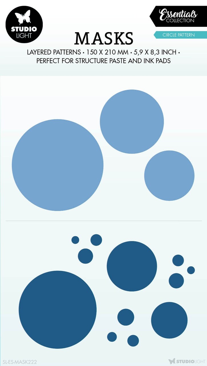 Studio Light Essentials 5.9"X8.25" Stencil-Nr. 222, Circle Pattern